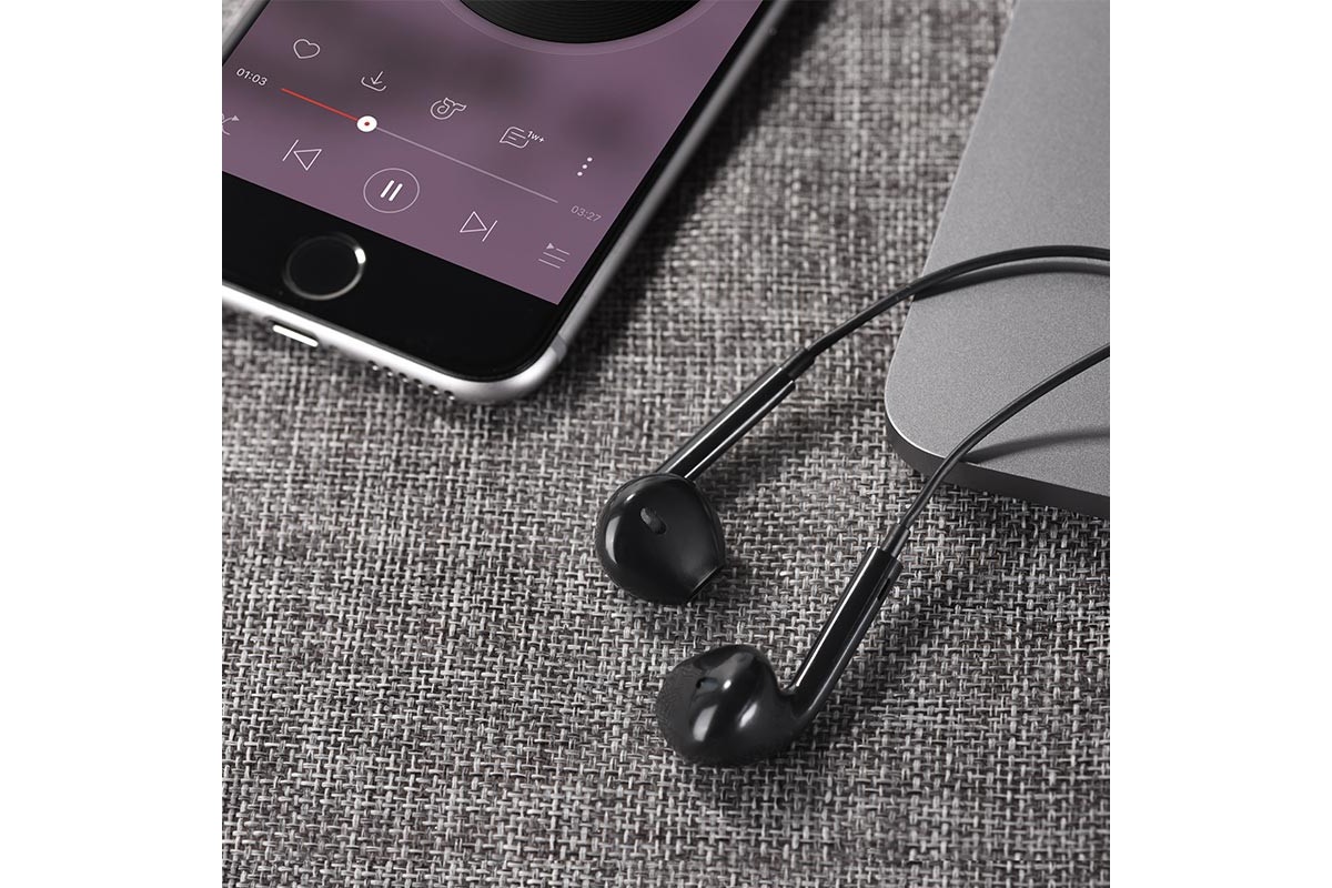 Гарнитура BOROFONE BM54 Maya Universal earphones 3.5мм цвет черная