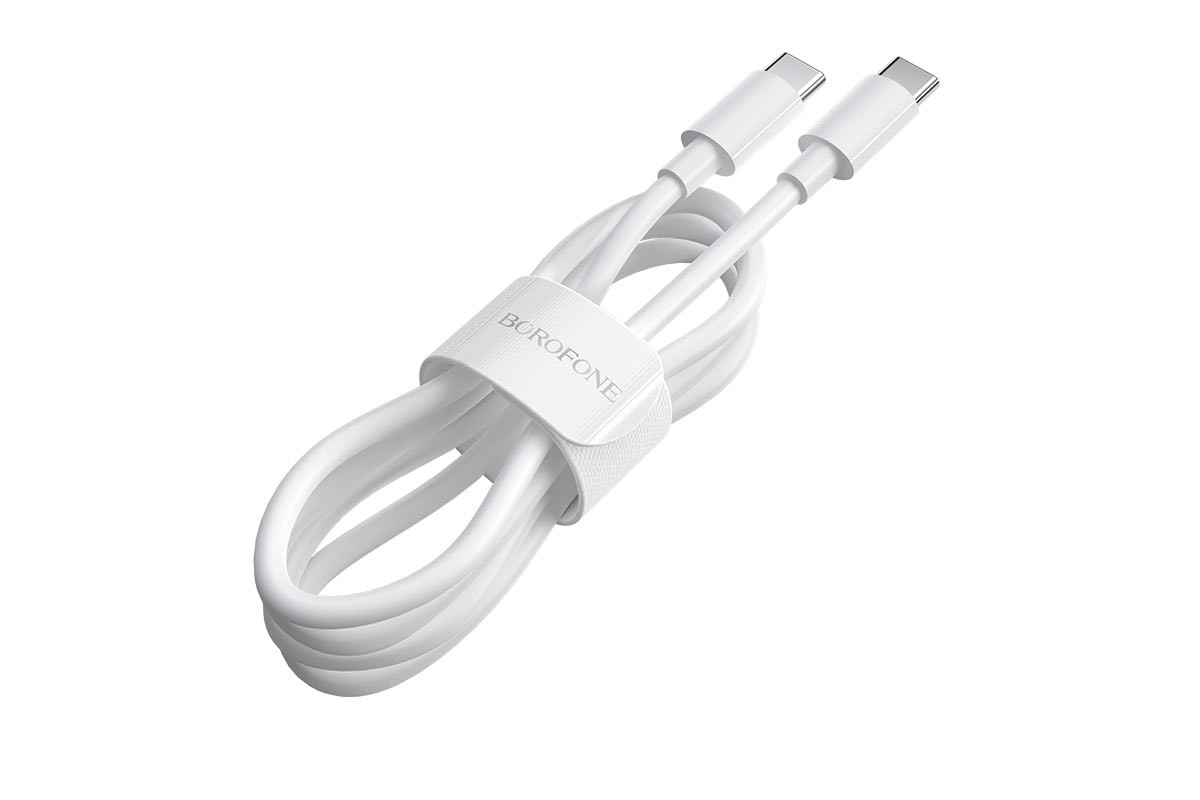 Кабель USB BOROFONE BX44  Type-C to Type-C higt energy 100w (белый) 1 метр