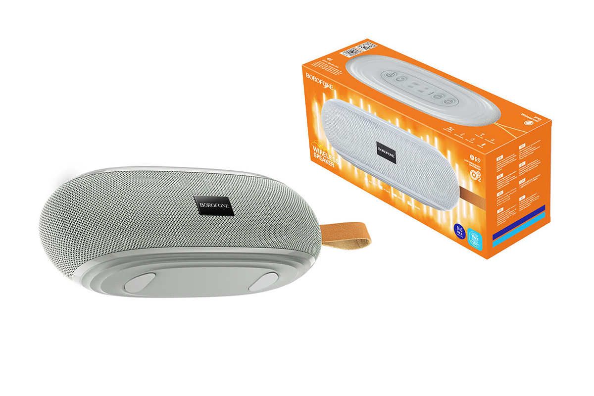 Портативная беспроводная акустика BOROFONE BR9 Erudite sports wireless speaker  цвет серый