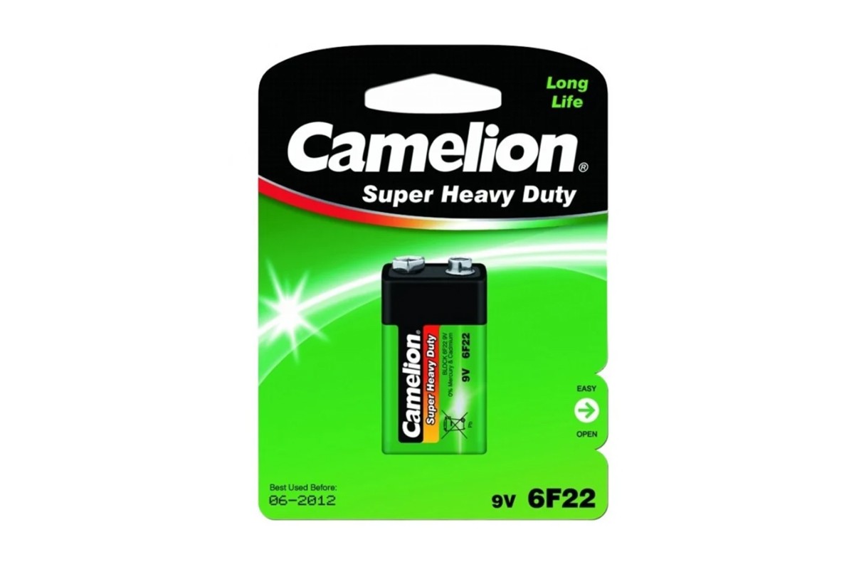Батарея солевая Camelion 6F22 крона/1BL Super Heavy Duty цена за блистер 1 шт