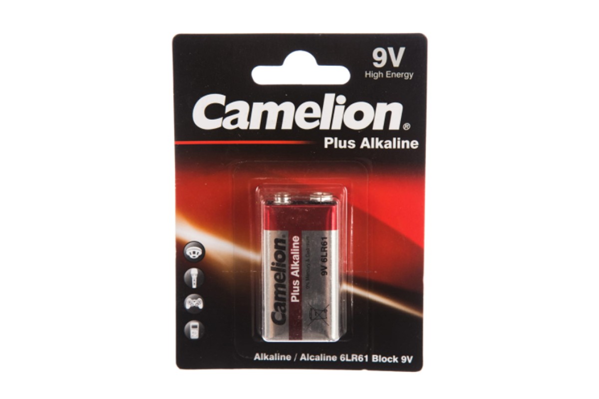 Батарея щелочная Camelion 6LR61 крона/1BL Plus Alkaline (цена за блистер 1 шт)