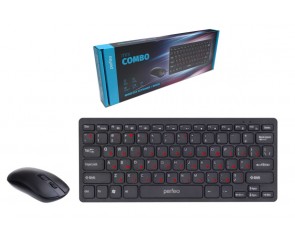 Комплект клавиатура+мышь беспроводной Perfeo "mini COMBO" USB PF_B4898 (черный)