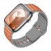 Ремешок для Apple Watch HOCO WA31 Flexible series two-color silicone strap (42/44/45/49 мм) серо-белый с оранжевым