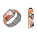 Ремешок для Apple Watch HOCO WA31 Flexible series two-color silicone strap (38/40/41 мм) серо-белый с оранжевым