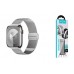 Ремешок для Apple Watch HOCO WA26 May series two-section double magnetic buckle milanese strap (42/44/45/49 мм) серебристый