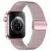 Ремешок для Apple Watch HOCO WA26 May series two-section double magnetic buckle milanese strap(42/44/45/49 мм) розовая роза