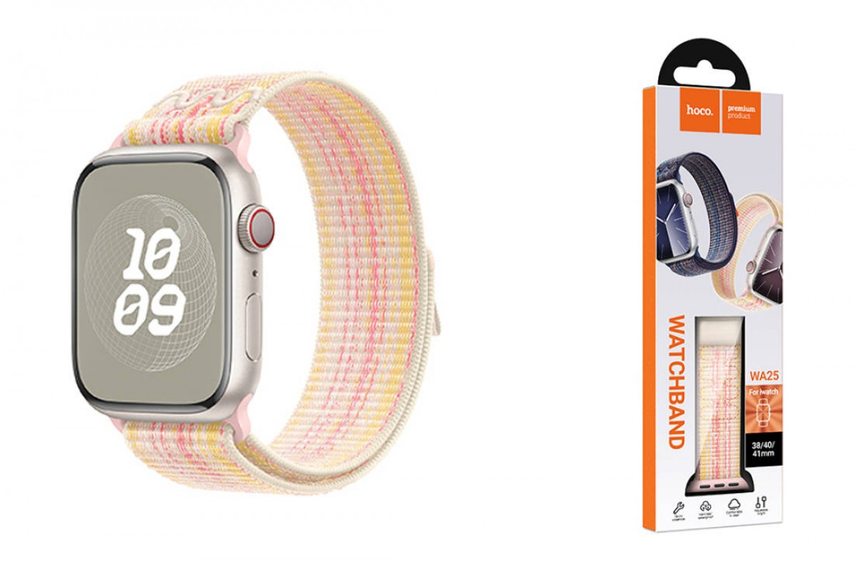 Ремешок для Apple Watch HOCO WA25 Original series nylon strap (38/40/41 мм) звездно-розовый