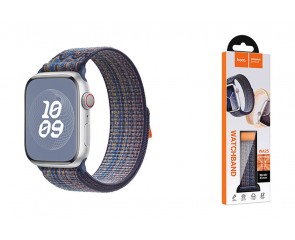 Ремешок для Apple Watch HOCO WA25 Original series nylon strap (38/40/41 мм) динамичный королевский синий с оранжевым