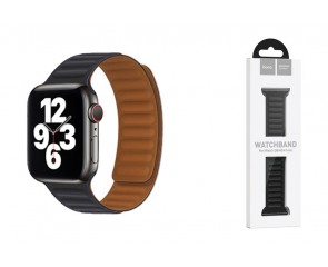 Ремешок для Apple Watch HOCO WA21 Flexible series second-generation chain magnetic silicone strap (38/40/41 мм) черный