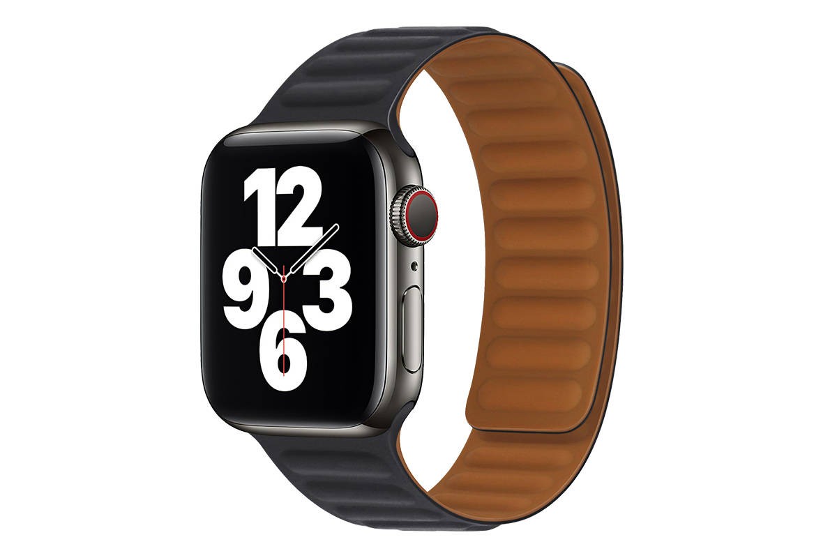 Ремешок для Apple Watch HOCO WA21 Flexible series second-generation chain magnetic silicone strap (38/40/41 мм) черный