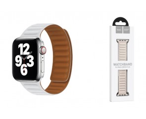 Ремешок для Apple Watch HOCO WA21 Flexible series second-generation chain magnetic silicone strap (38/40/41 мм) белый