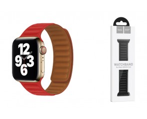 Ремешок для Apple Watch HOCO WA21 Flexible series second-generation chain magnetic silicone strap (38/40/41 мм) красный