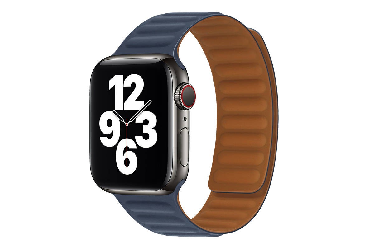 Ремешок для Apple Watch HOCO WA21 Flexible series second-generation chain magnetic silicone strap (42/44/45/49 мм) индиго