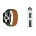 Ремешок для Apple Watch HOCO WA21 Flexible series second-generation chain magnetic silicone strap (42/44/45/49 мм) елово-зеленый