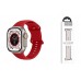 Ремешок для Apple Watch HOCO WA15 Flexible series 8-character buckle solid color silicone strap (38/40/41 мм) большой красный
