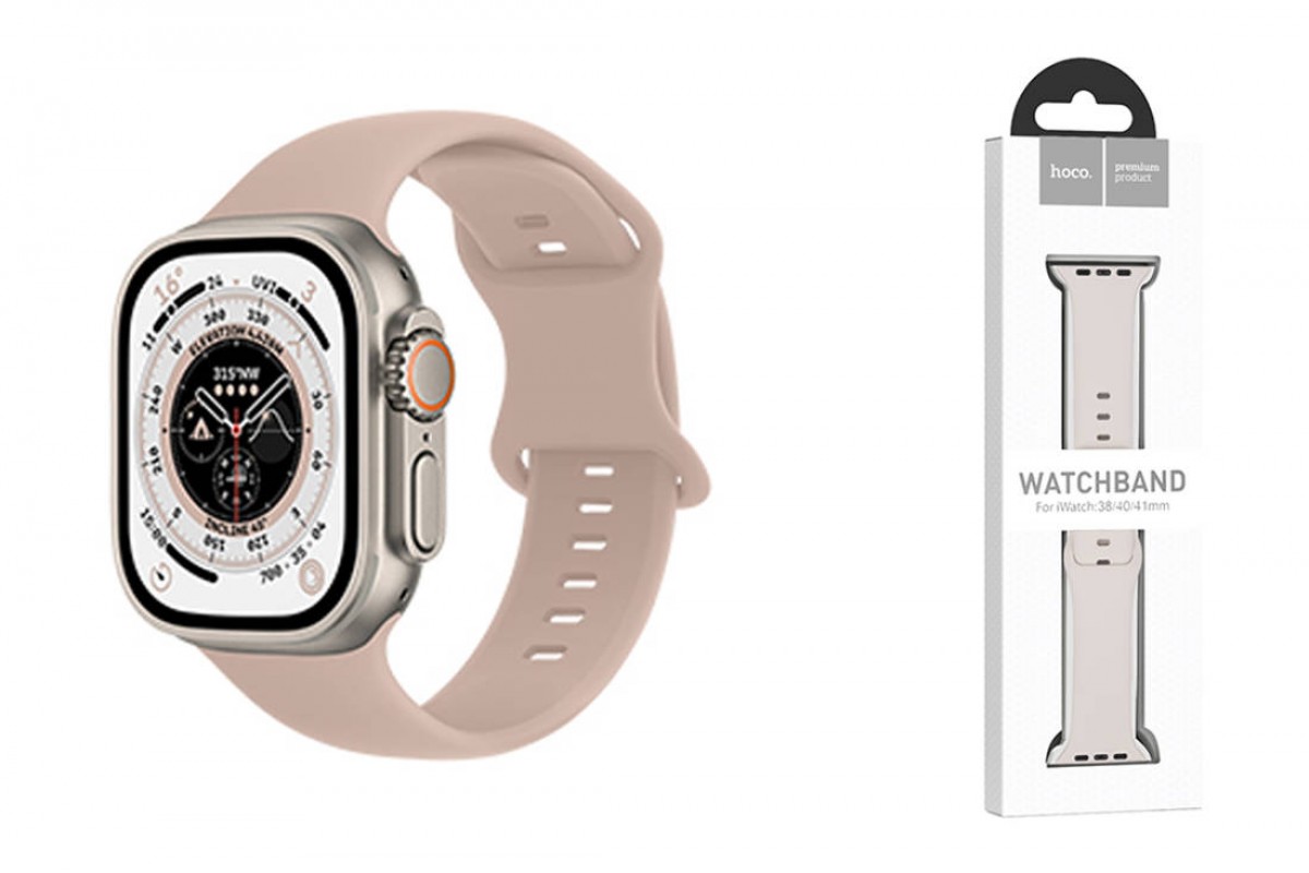 Ремешок для Apple Watch HOCO WA15 Flexible series 8-character buckle solid color silicone strap (38/40/41 мм) песочный Ремешок для Apple Watch HOCO WA15 Flexible series 8-character buckle solid color silicone strap (38/40/41 мм) песочный