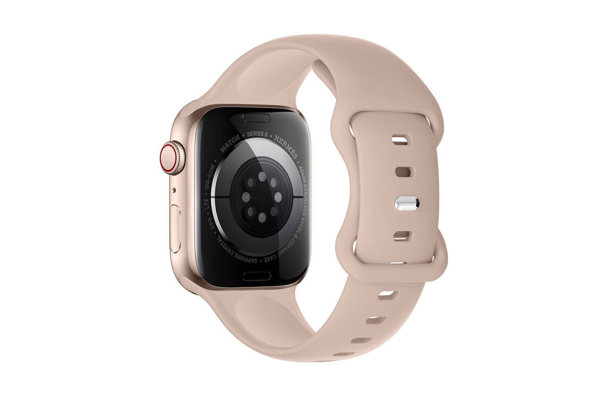 Ремешок для Apple Watch HOCO WA15 Flexible series 8-character buckle solid color silicone strap (38/40/41 мм) песочный Ремешок для Apple Watch HOCO WA15 Flexible series 8-character buckle solid color silicone strap (38/40/41 мм) песочный