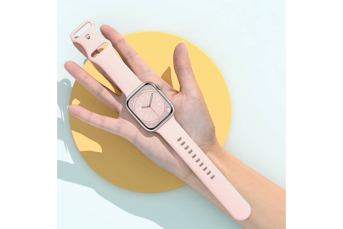 Ремешок для Apple Watch HOCO WA15 Flexible series 8-character buckle solid color silicone strap (38/40/41 мм) морская синева