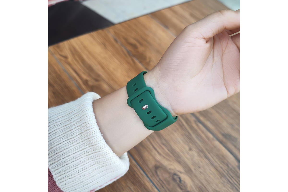 Ремешок для Apple Watch HOCO WA15 Flexible series 8-character buckle solid color silicone strap (38/40/41 мм) морская синева