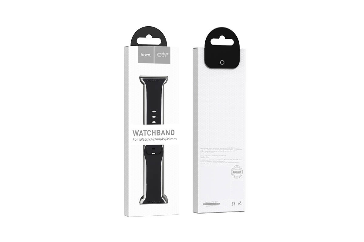 Ремешок для Apple Watch HOCO WA15 Flexible series 8-character buckle solid color silicone strap (38/40/41 мм) малиновая вишня