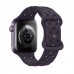 Ремешок для Apple Watch HOCO WA16 Flexible series bamboo pattern solid color silicone strap (38/40/41 мм) малиновая вишня