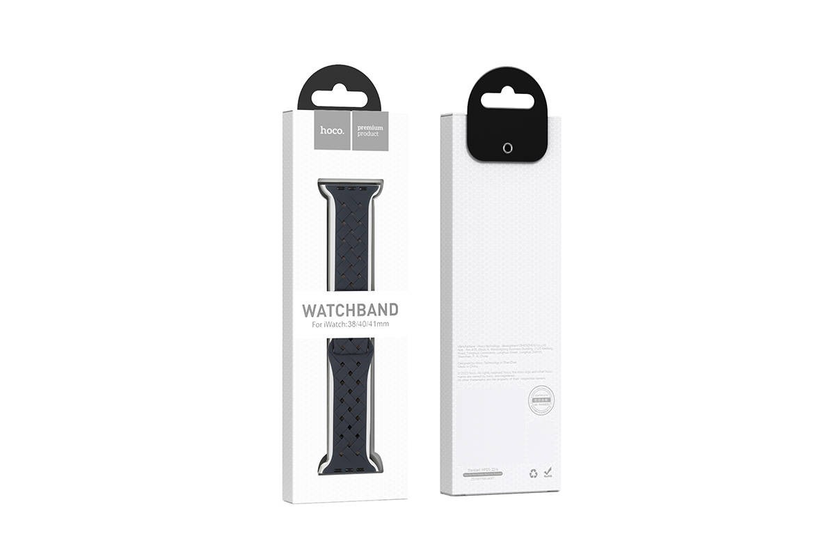 Ремешок для Apple Watch HOCO WA16 Flexible series bamboo pattern solid color silicone strap (38/40/41 мм) малиновая вишня