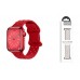 Ремешок для Apple Watch HOCO WA16 Flexible series bamboo pattern solid color silicone strap (42/44/45/49 мм) большой красный