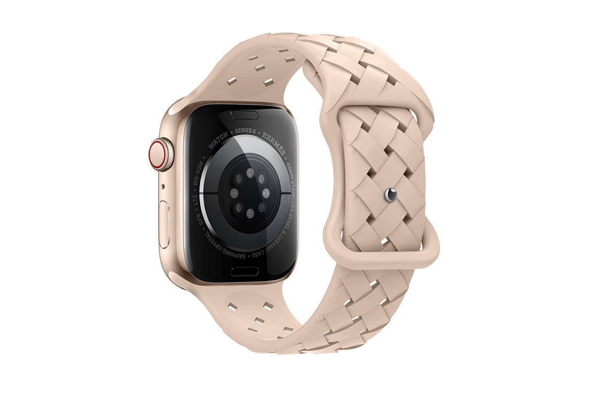 Ремешок для Apple Watch HOCO WA16 Flexible series bamboo pattern solid color silicone strap (38/40/41 мм) песочный