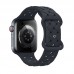 Ремешок для Apple Watch HOCO WA16 Flexible series bamboo pattern solid color silicone strap (42/44/45/49 мм) полночный синий