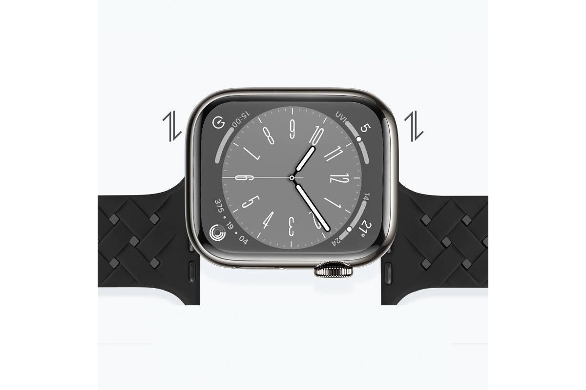 Ремешок для Apple Watch HOCO WA16 Flexible series bamboo pattern solid color silicone strap (42/44/45/49 мм) морская синева