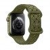 Ремешок для Apple Watch HOCO WA16 Flexible series bamboo pattern solid color silicone strap (42/44/45/49 мм) оливково-зеленый