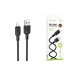 Кабель USB - Lightning BOROFONE BX113 2,4A (черный) 3м силиконовый