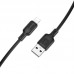 Кабель USB - Lightning BOROFONE BX113 2,4A (черный) 3м силиконовый