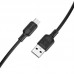 Кабель USB - MicroUSB BOROFONE BX113 2,4A (черный) 1м силиконовый