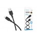 Кабель USB - MicroUSB BOROFONE BX113 2,4A (черный) 2м силиконовый