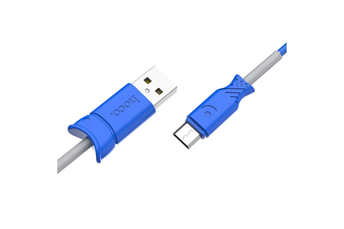 Кабель USB micro USB HOCO X24 Pisces charging data cable (синий) 1 метр
