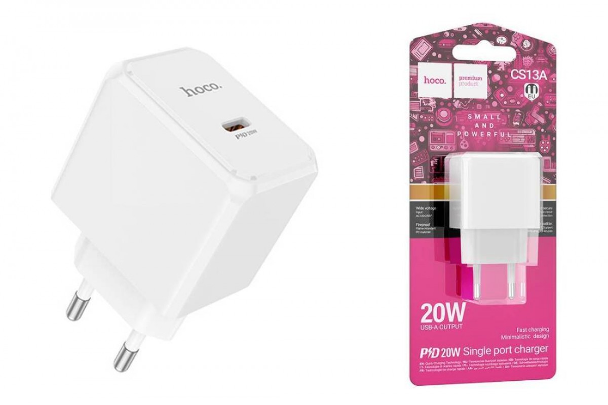 Сетевое зарядное устройство USB-C HOCO CS13A Ocean PD20W (белый)