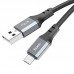 Кабель USB - MicroUSB HOCO X92 (черный) силиконовый 3м