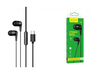 Наушники вакуумные проводные HOCO M97 Enjoy universal digital earphones with microphone штекер Type-C (черный)