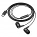 Наушники вакуумные проводные HOCO M97 Enjoy universal digital earphones with microphone штекер Type-C (черный)