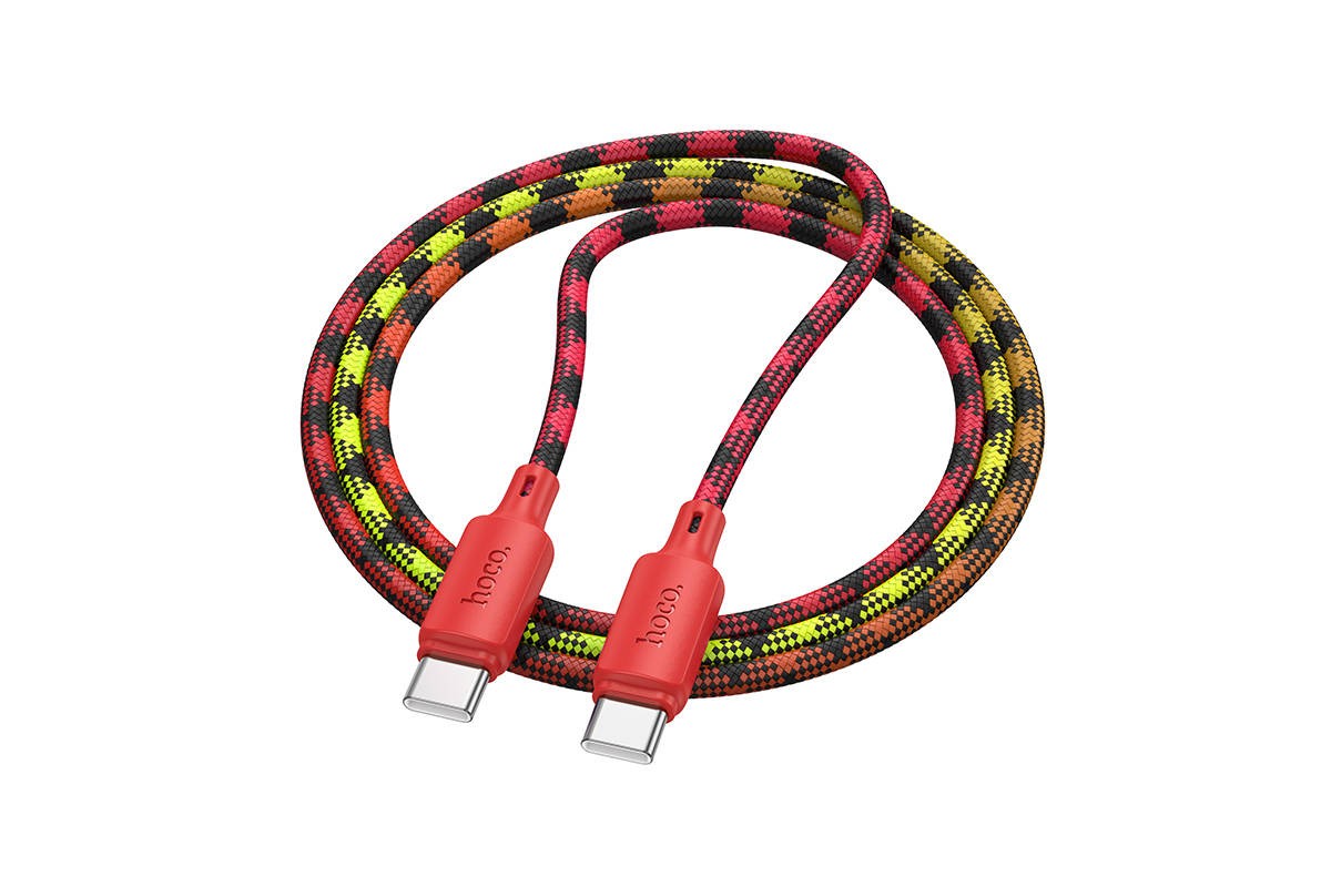 Кабель USB Type-C - USB Type-C HOCO X116 Meridian 60W (красный градиент)
