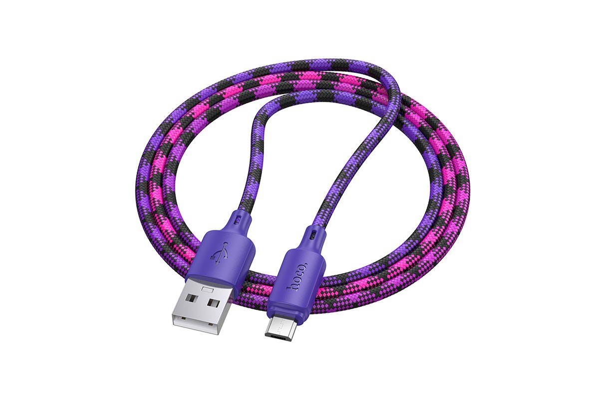 Кабель USB - MicroUSB HOCO X116 Meridian (фиолетовый градиент)
