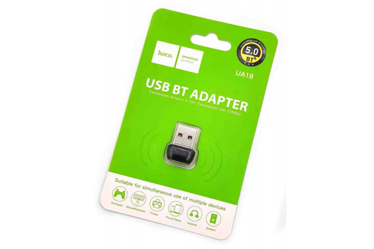 Адаптер USB HOCO UA18 Bluetooth 5.0  (USB 2.0)