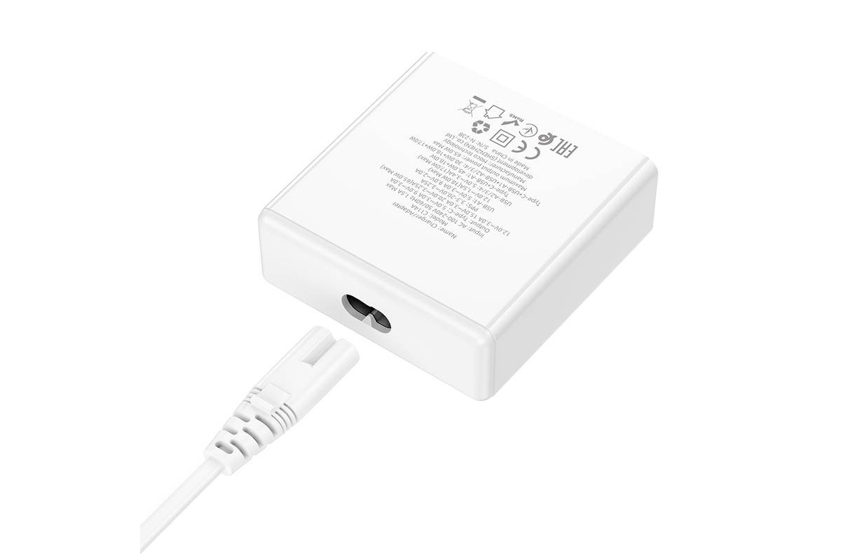 Сетевое зарядное устройство 4USB + USB-C HOCO C114A Vision PD65W Fast Charging 3.0 (белый)