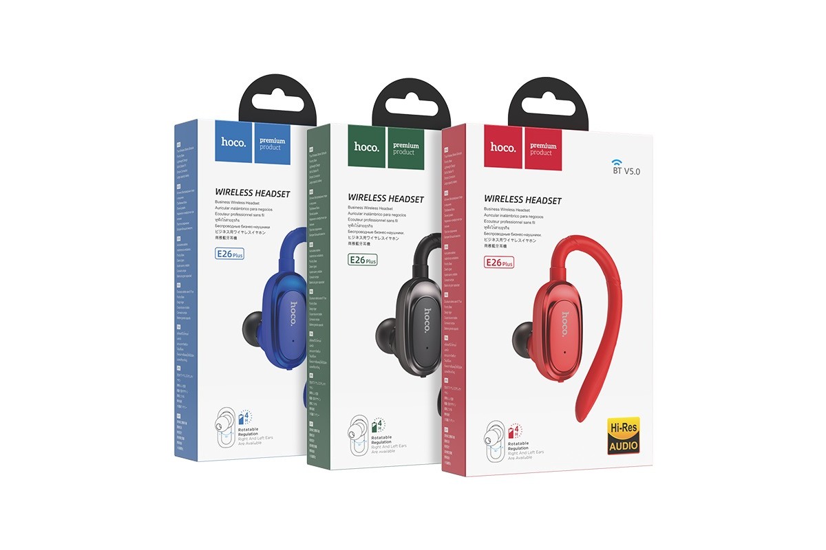 Bluetooth-гарнитура E26 Plus Encourage wireless headset HOCO черная