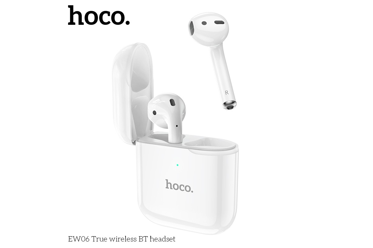 Беспроводные наушники EW06 True wireless BT headset  HOCO белые