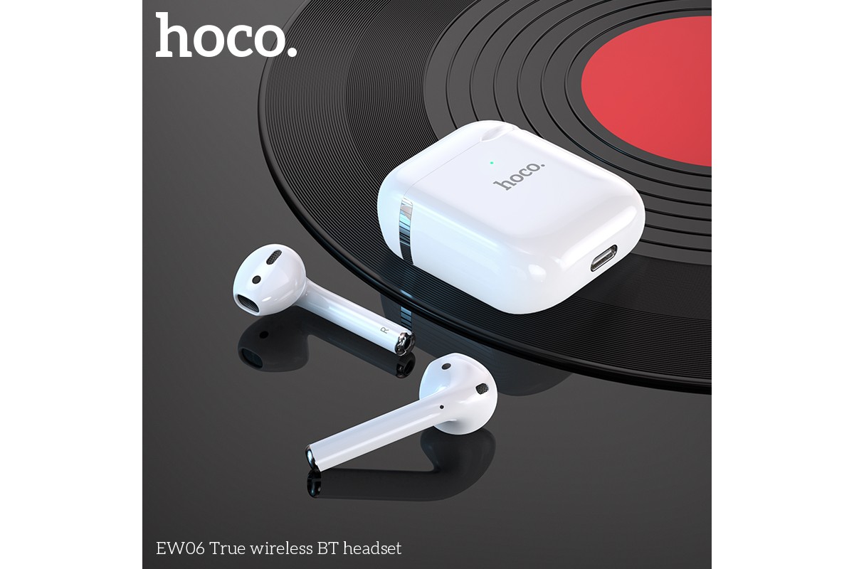 Беспроводные наушники EW06 True wireless BT headset  HOCO белые