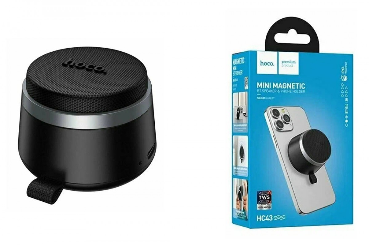 Портативная беспроводная колонка HOCO HC43 Mini Magnetic BT speaker (черный)