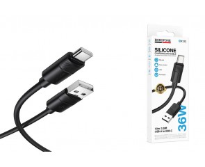 Кабель USB - USB Type-C BOROFONE BX123 (черный) 1м силиконовый Кабель USB - USB Type-C BOROFONE BX123 (черный) 1м силиконовый