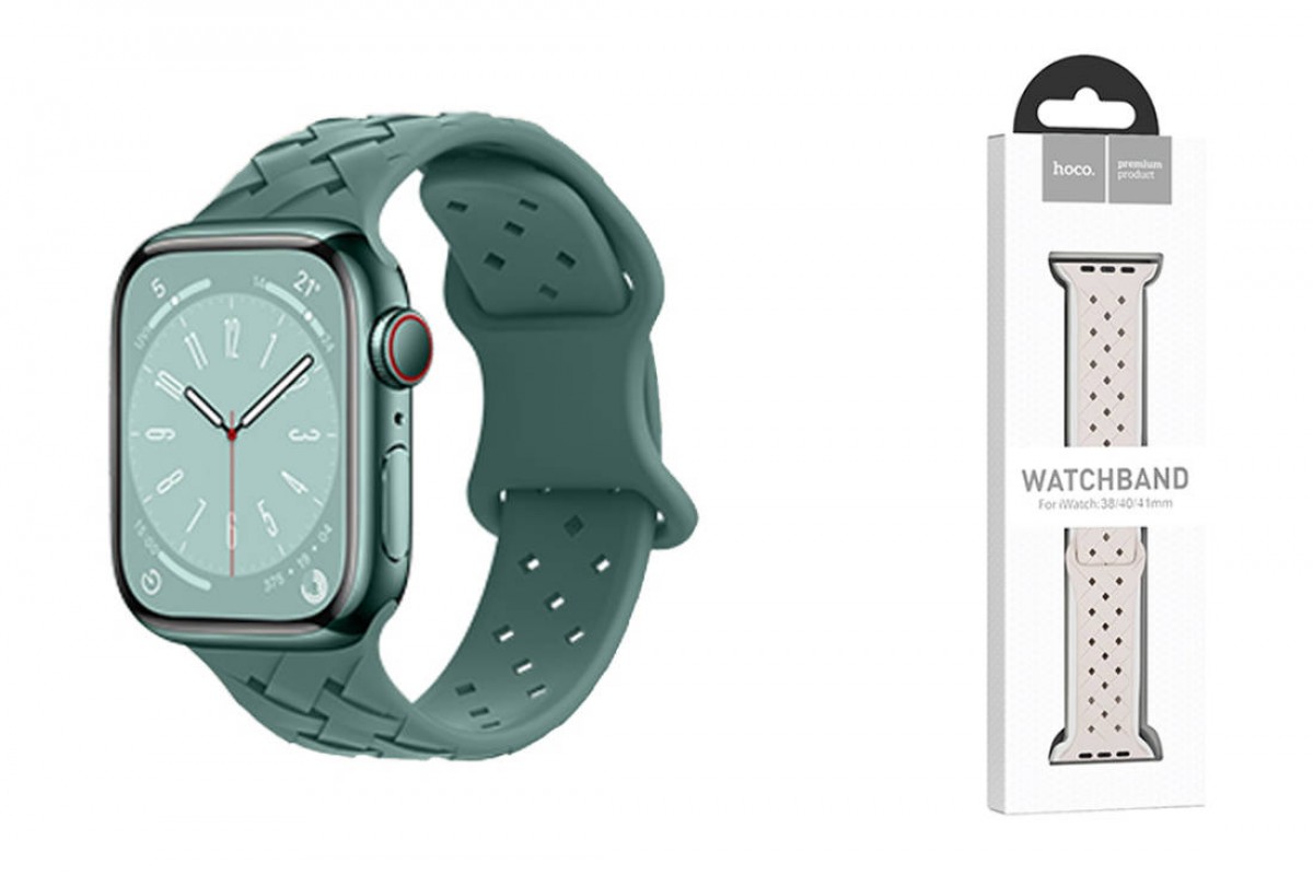 Ремешок для Apple Watch HOCO WA16 Flexible series bamboo pattern solid color silicone strap (42/44/45/49 мм) люцерна
